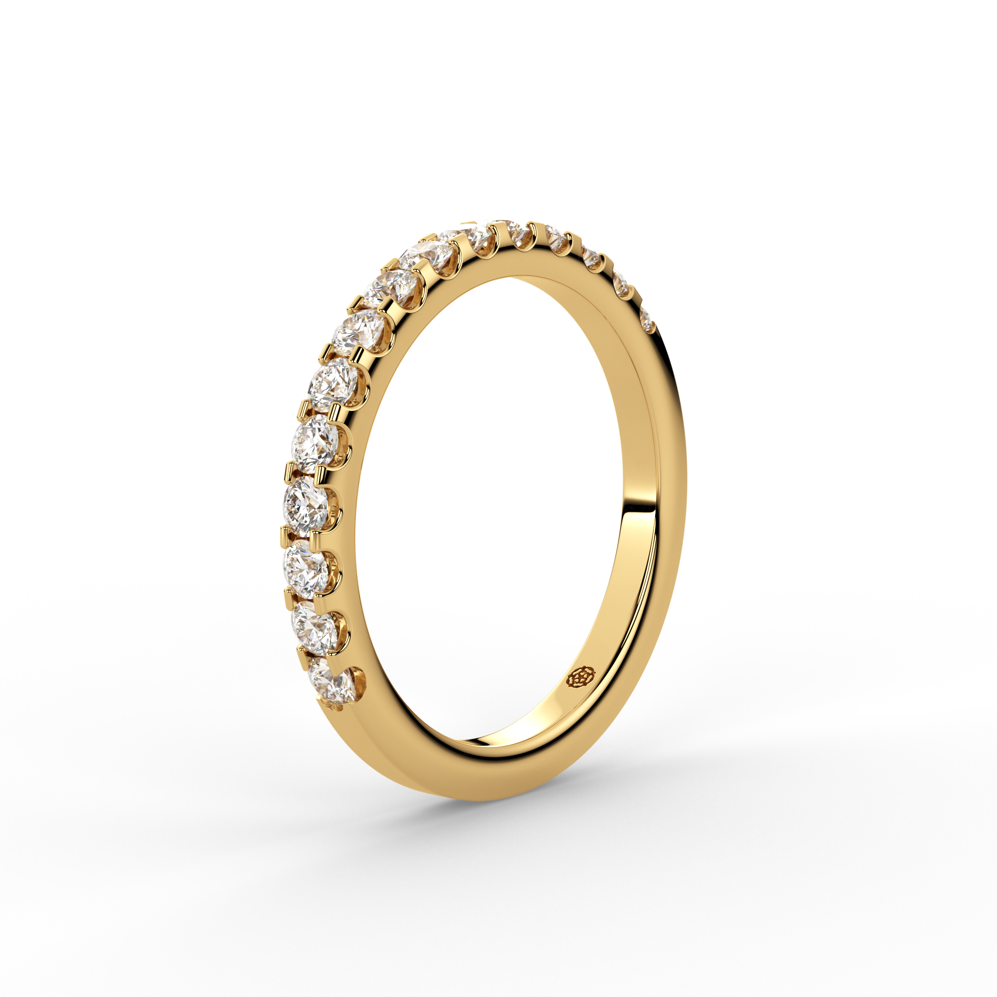 0.50ct Precision Half Set Diamond Ring Gold