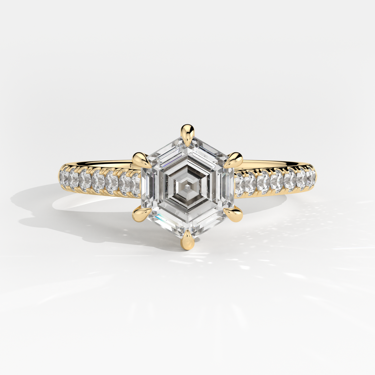New-Aurora Hexagon 1ct 18YG