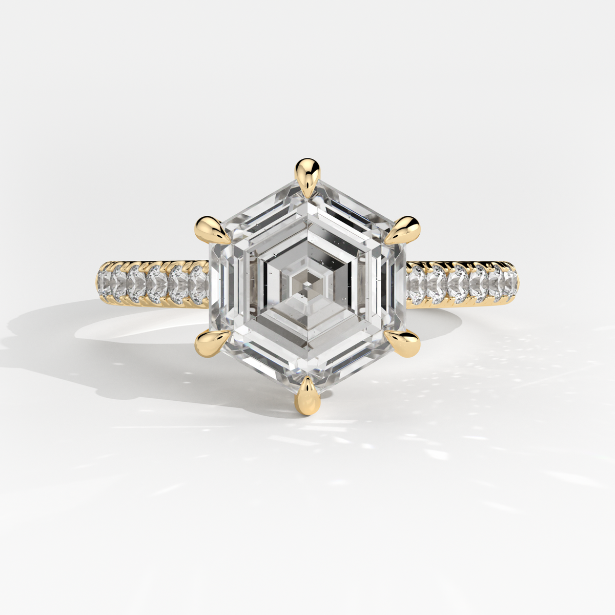 New-Aurora Hexagon 2ct 18YG