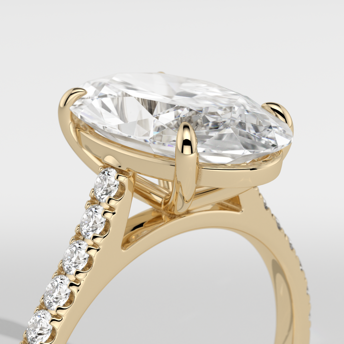 New-Aurora Moval 3ct 18YG