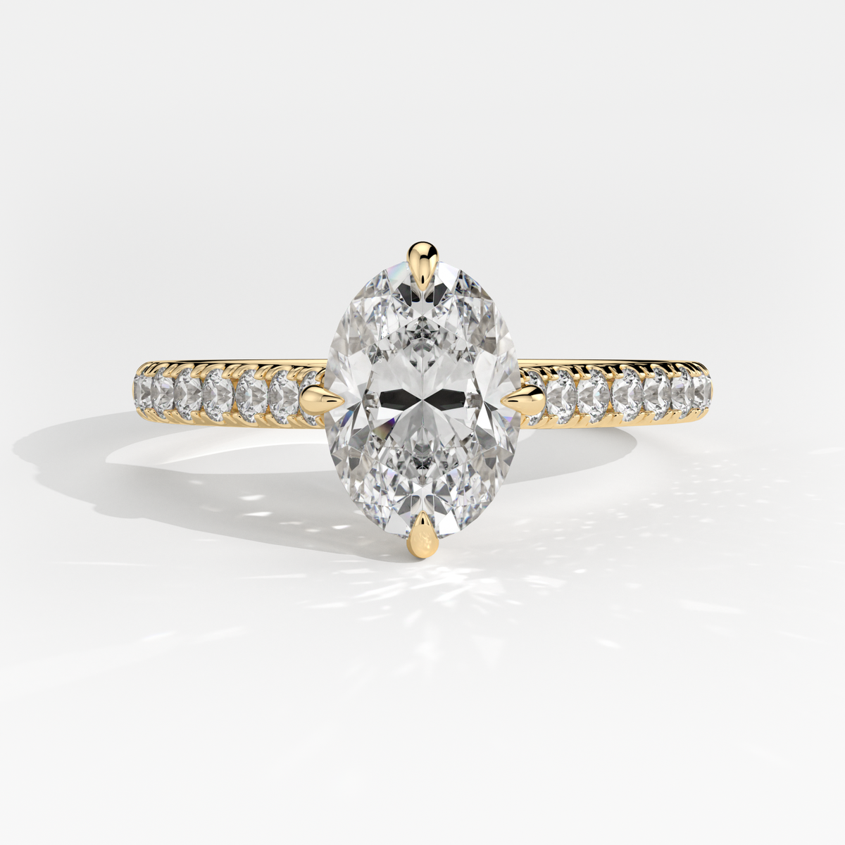 New-Aurora Oval Compass 1ct 18YG
