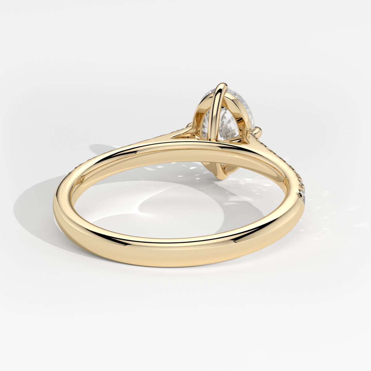 New-Aurora Oval Compass 1ct 18YG