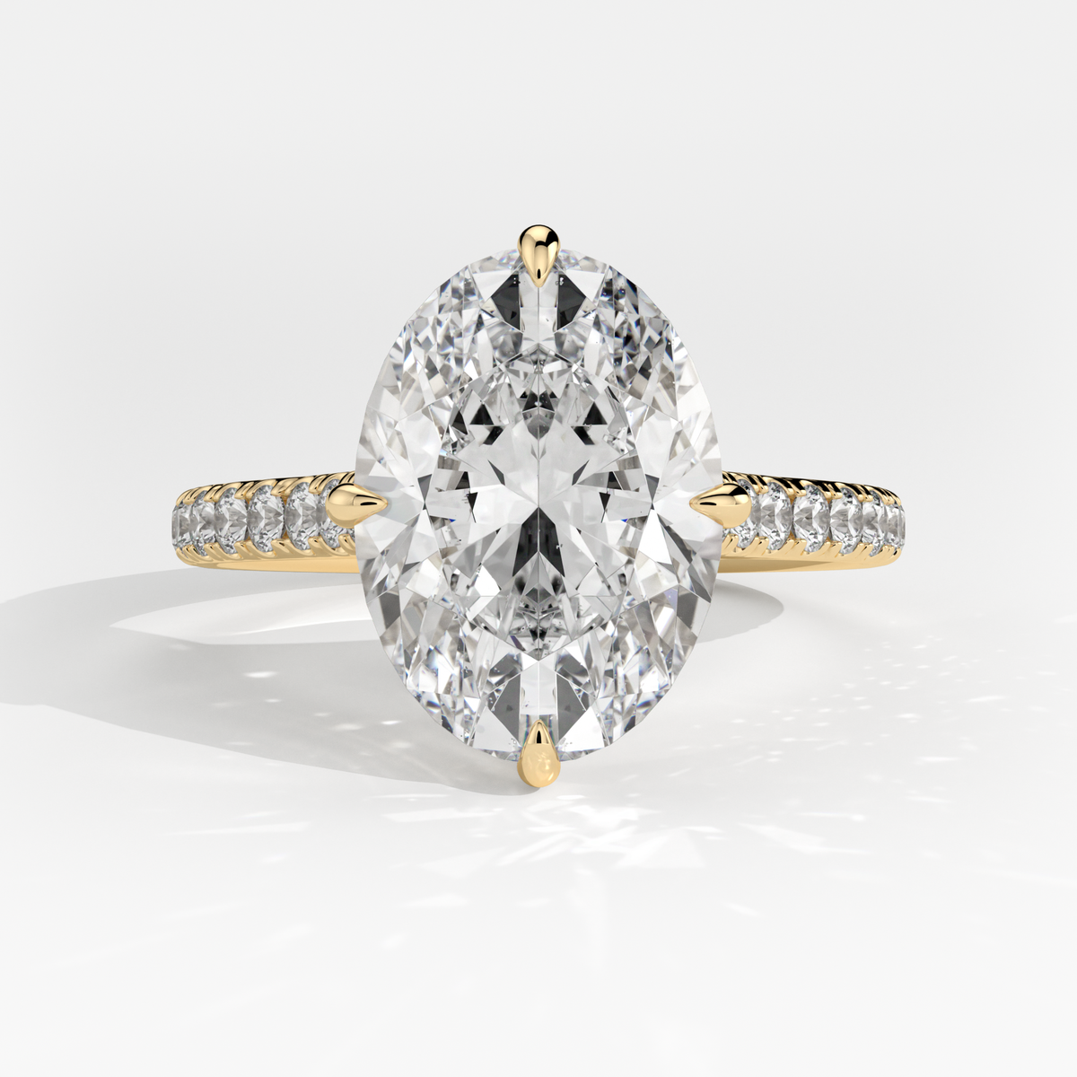 New-Aurora Oval Compass 3ct 18YG