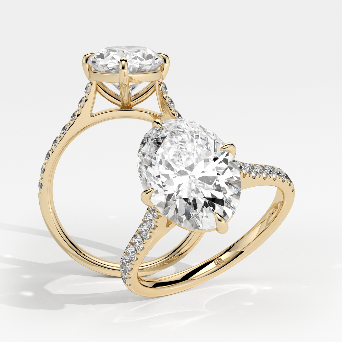 New-Aurora Oval Compass 3ct 18YG