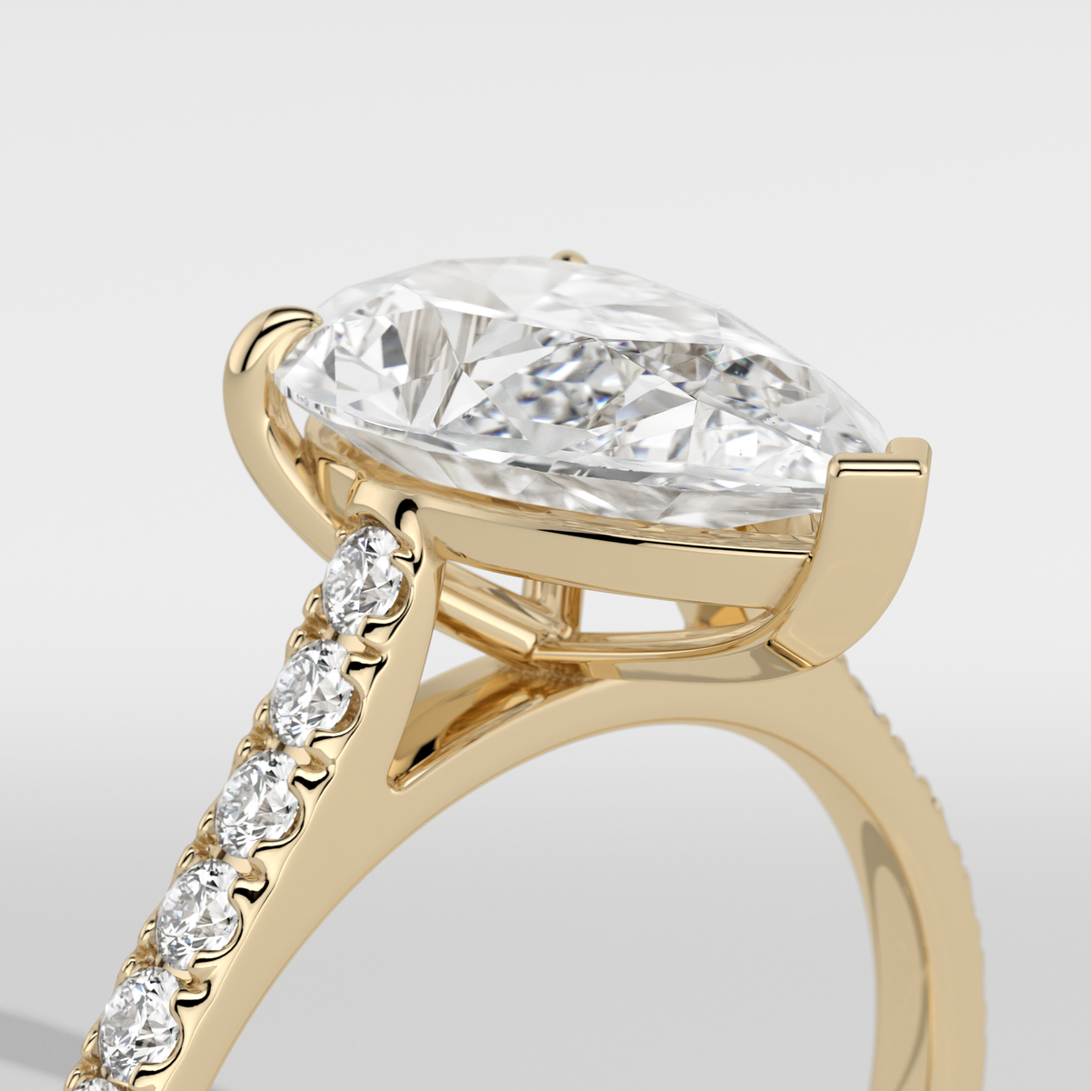 New-Aurora Pear 2ct 18YG