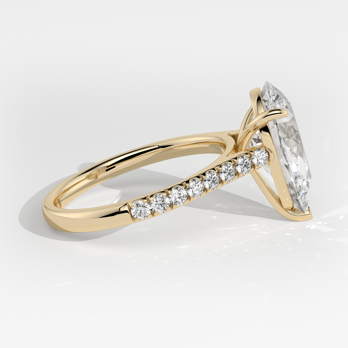 New-Aurora Pear 3ct 18YG