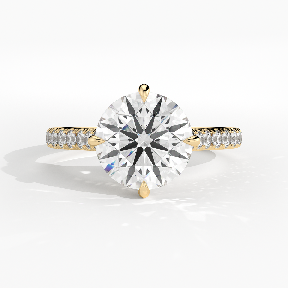 New-Aurora Round Compass 2ct 18YG