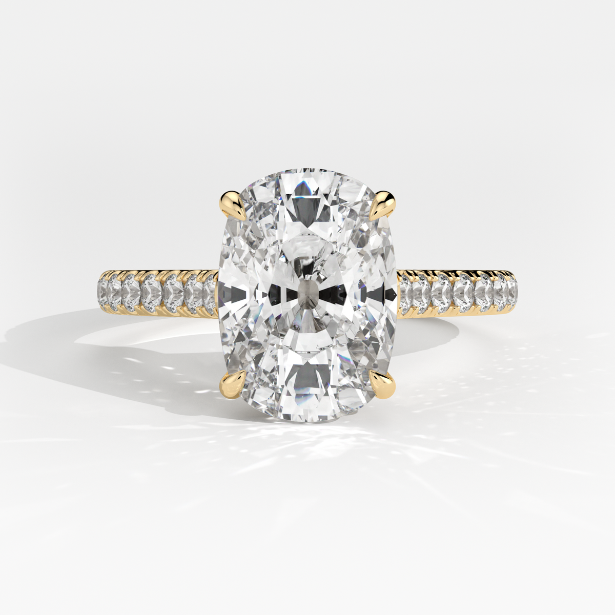 New-Aurora Cushion 3ct 18YG