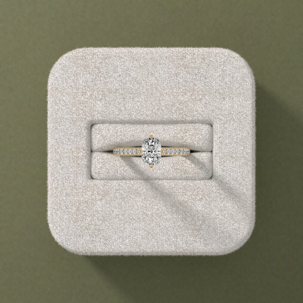 New-Aurora Cushion Compass 1ct 18YG