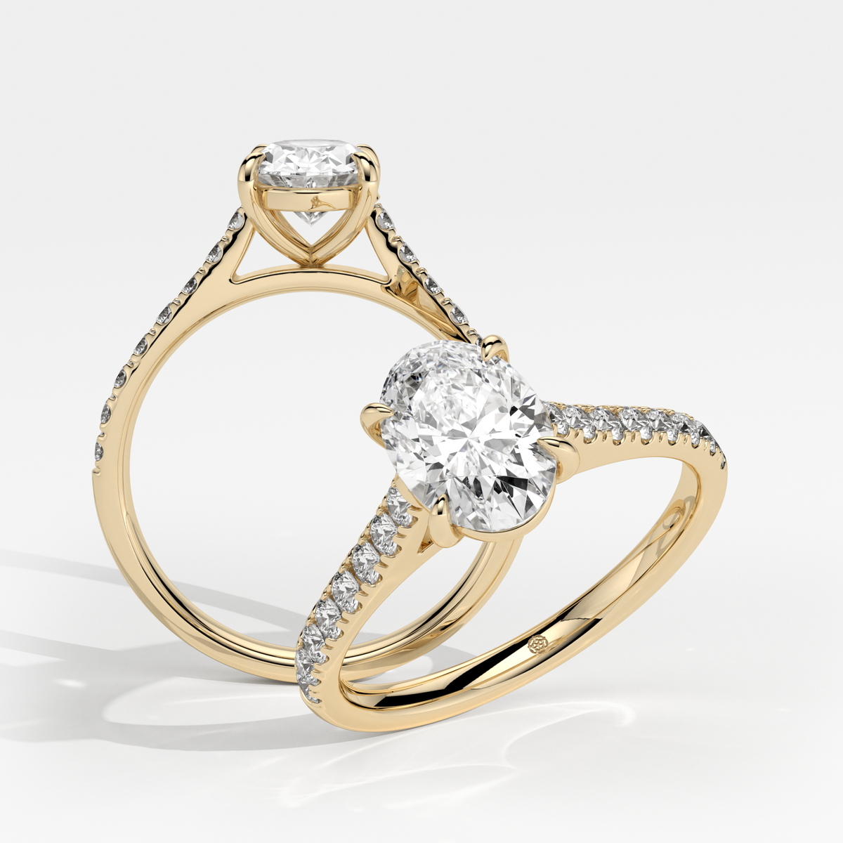 New-Aurora Oval 1ct 18YG