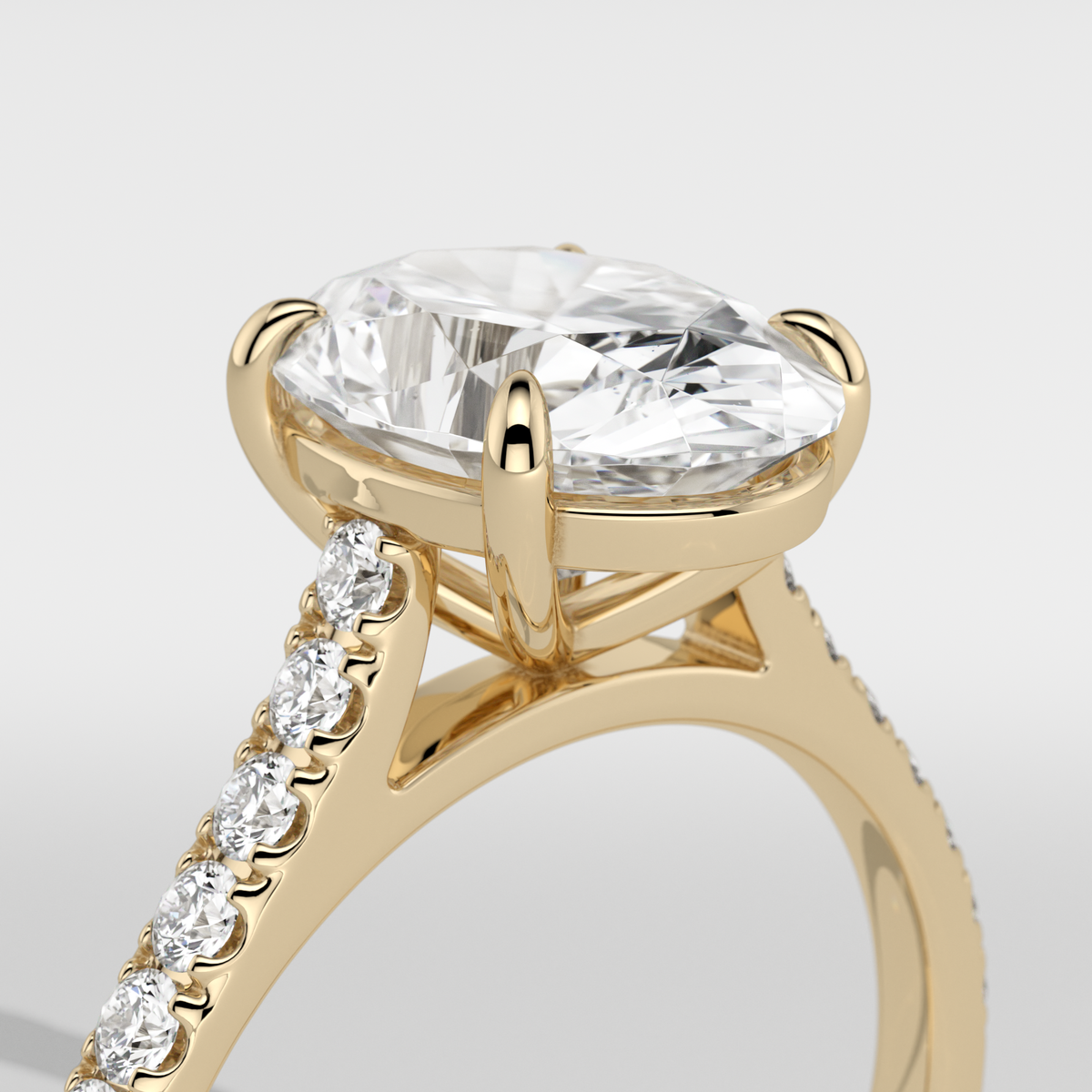New-Aurora Oval 2ct 18YG