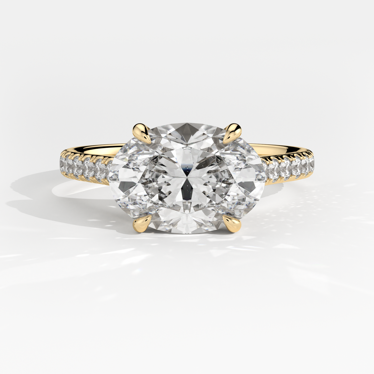New-Aurora Oval Landscape 2ct 18YG
