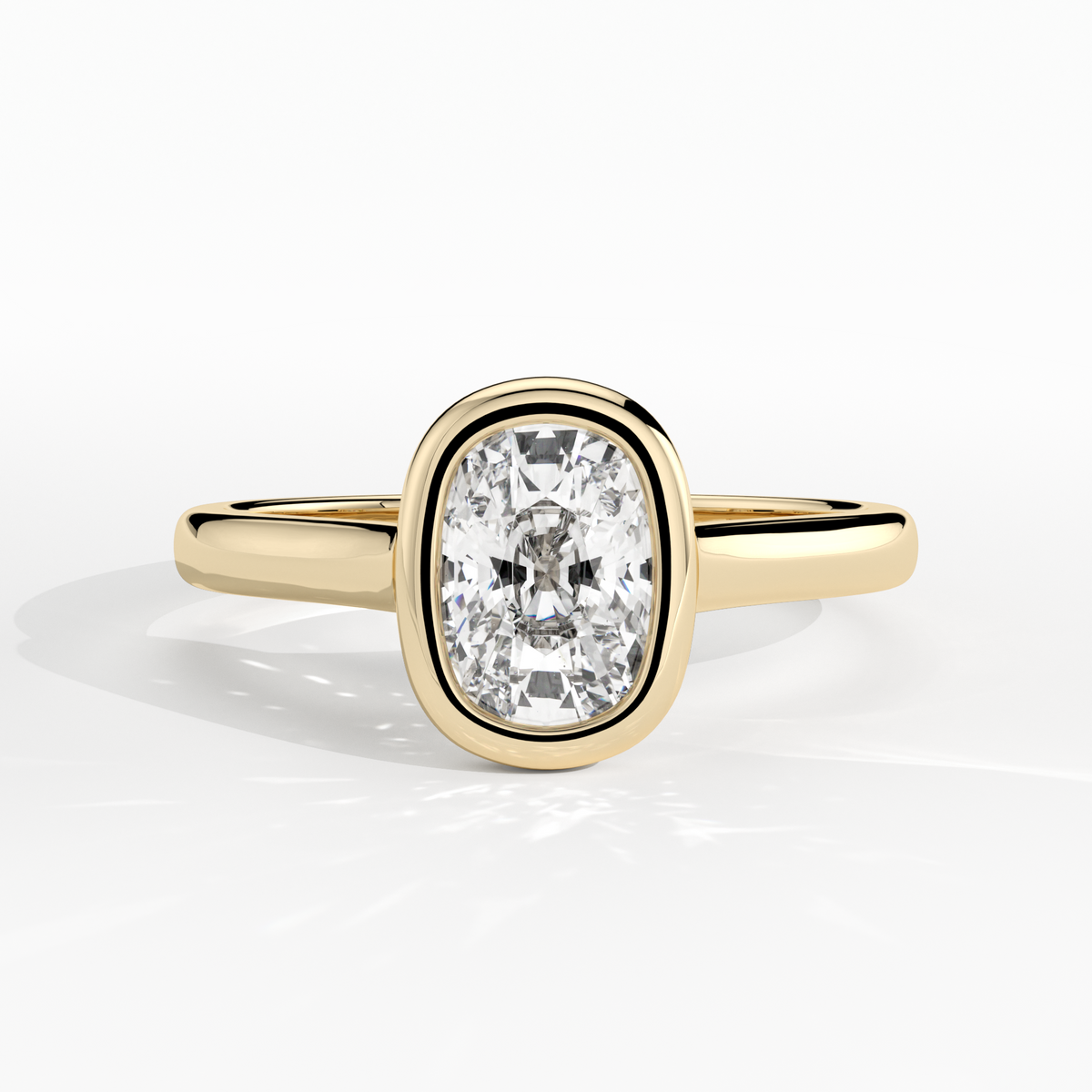 New-Bezel Cushion 1ct 18YG