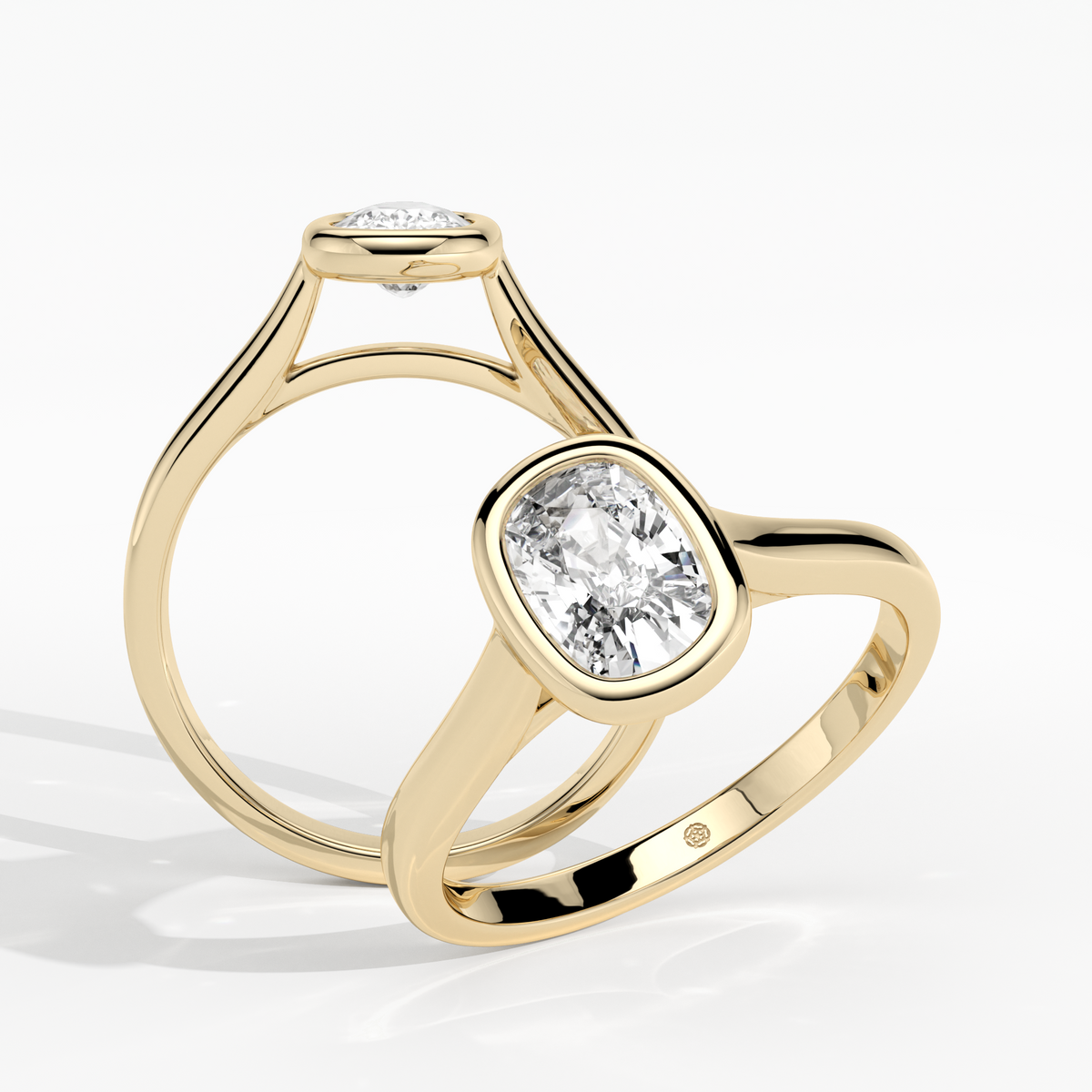 New-Bezel Cushion 1ct 18YG