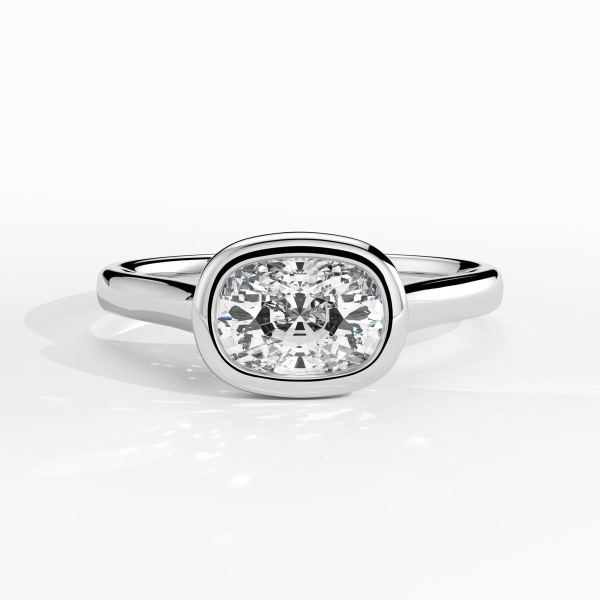 New-Bezel Cushion Landscape 1ct PL