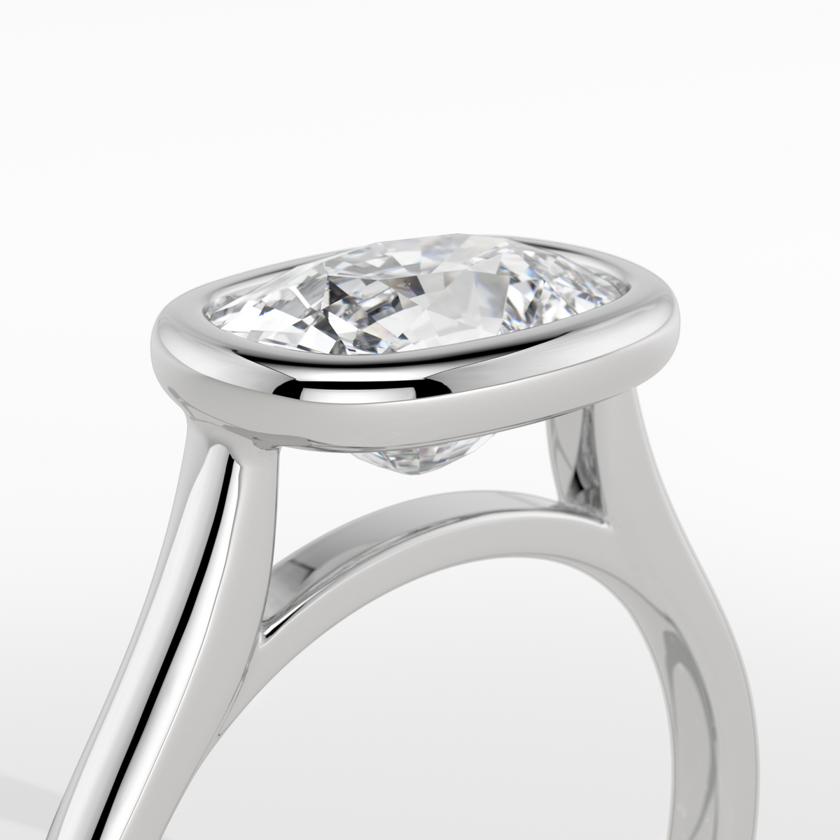 New-Bezel Cushion Landscape 2ct PL