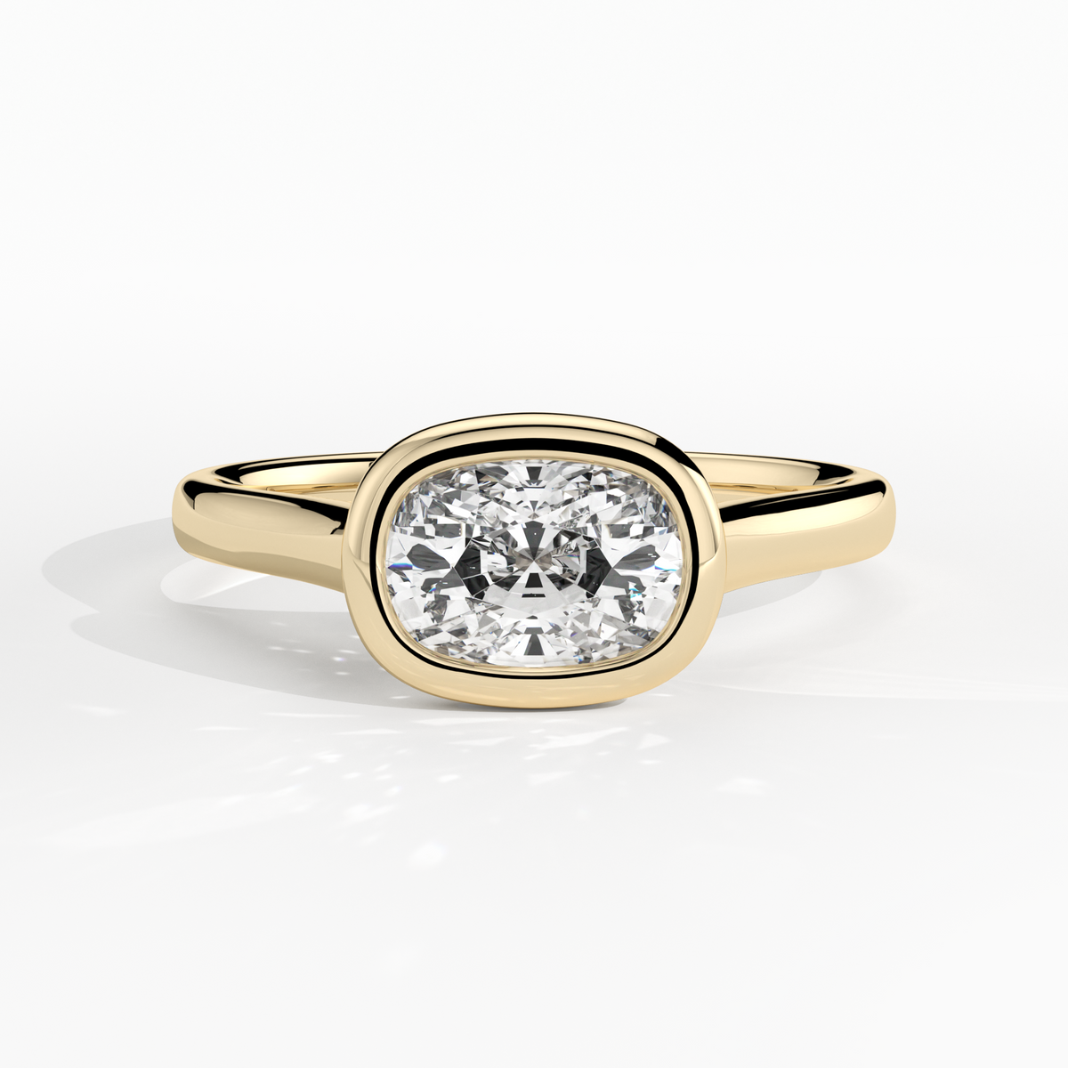 New-Bezel Cushion Landscape 1ct 18YG