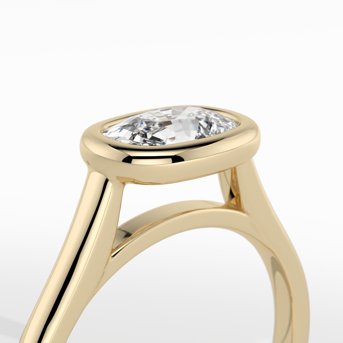 New-Bezel Cushion Landscape 1ct 18YG
