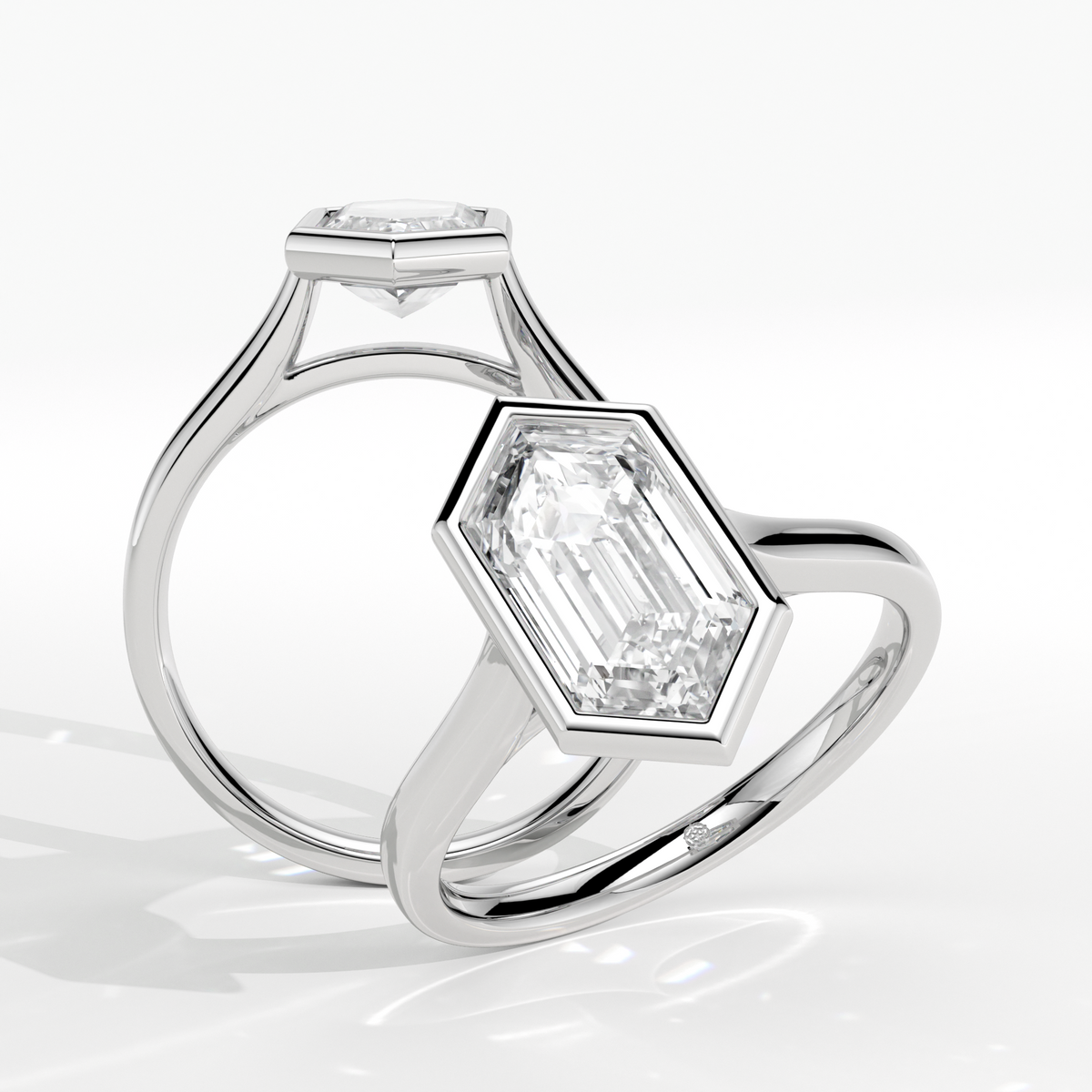 New-Bezel Elongated Hexagon 1.5ct PL