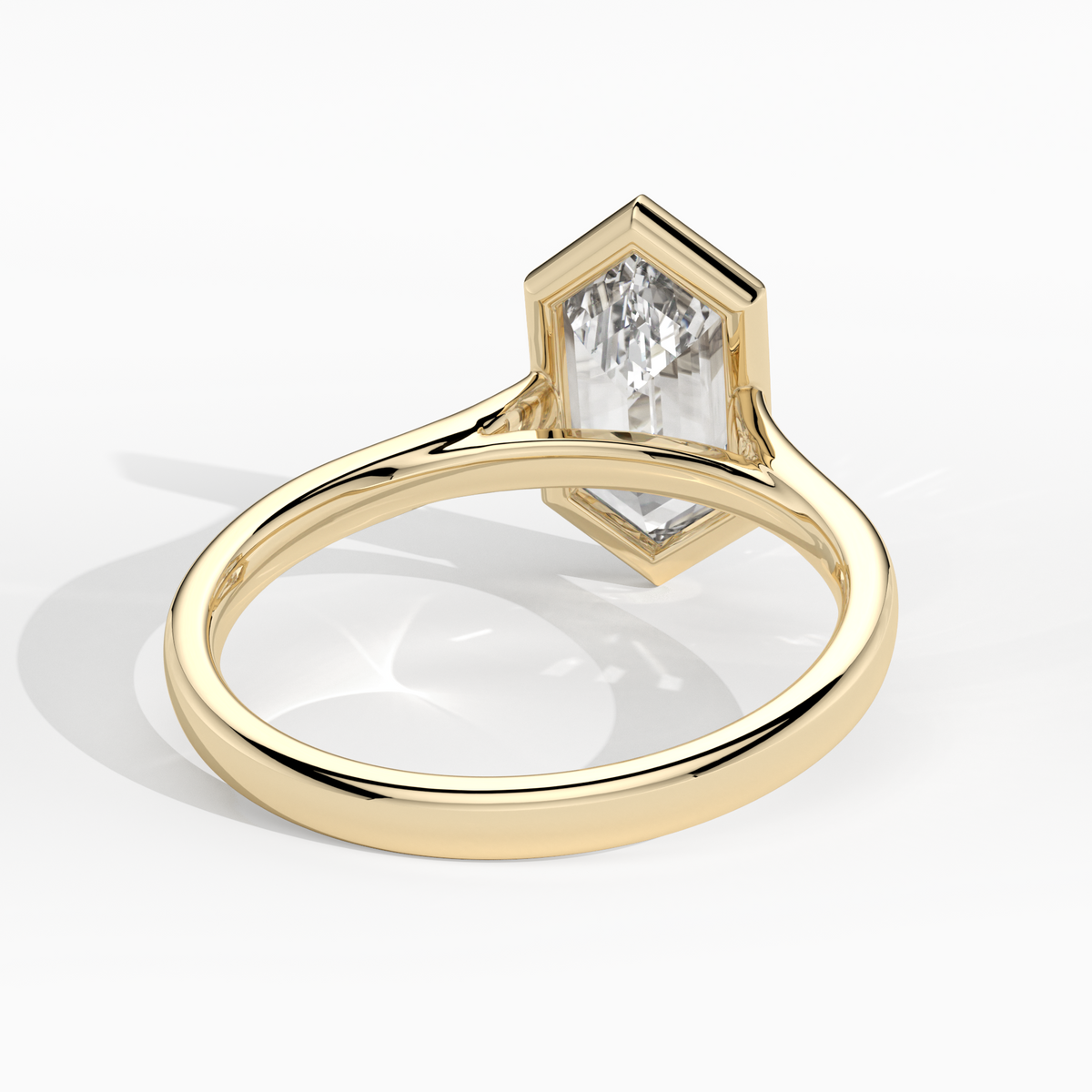New-Bezel Elongated Hexagon 1.5ct 18YG