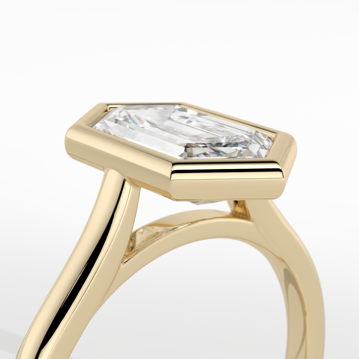 New-Bezel Elongated Hexagon 1.5ct 18YG