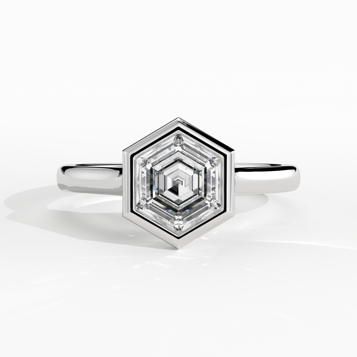 New-Bezel Hexagon 1ct PL