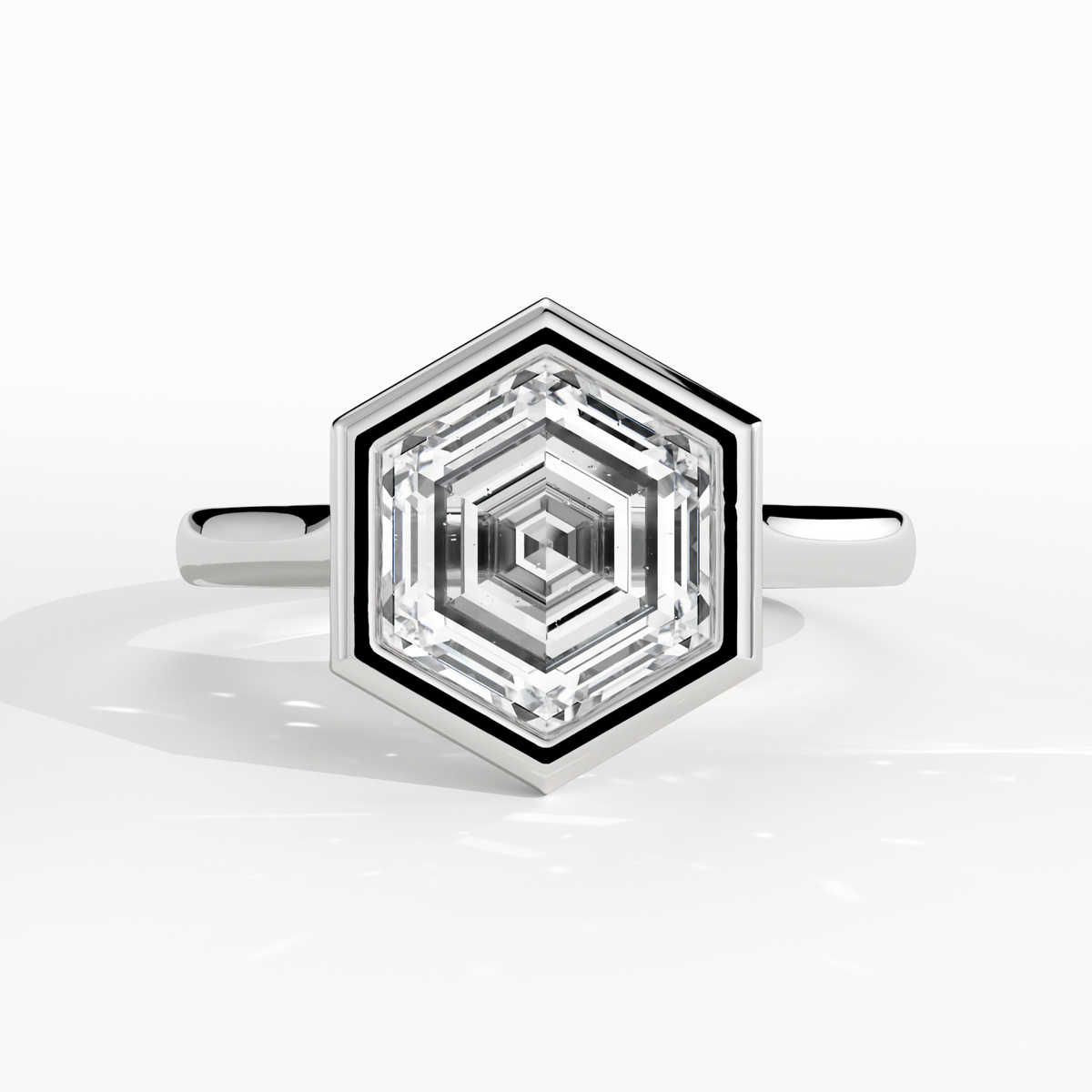 New-Bezel Hexagon 2ct PL