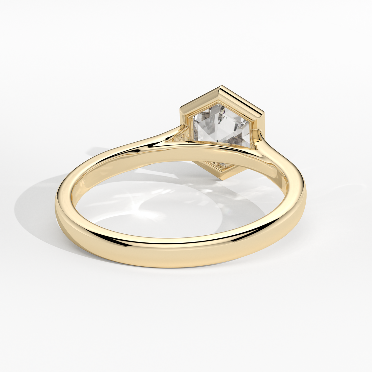 New-Bezel Hexagon 1ct 18YG