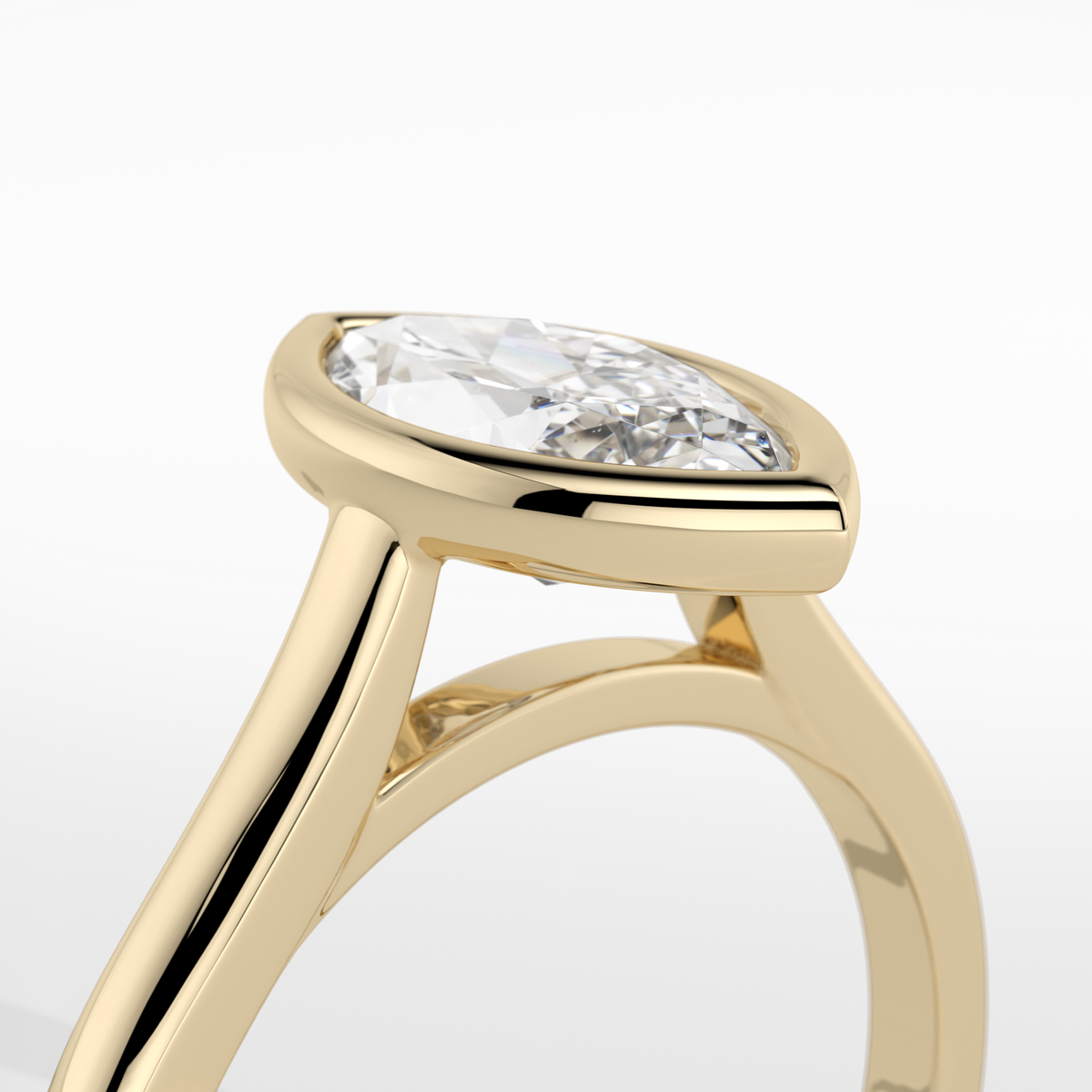 New-Bezel Marquise 1ct 18YG