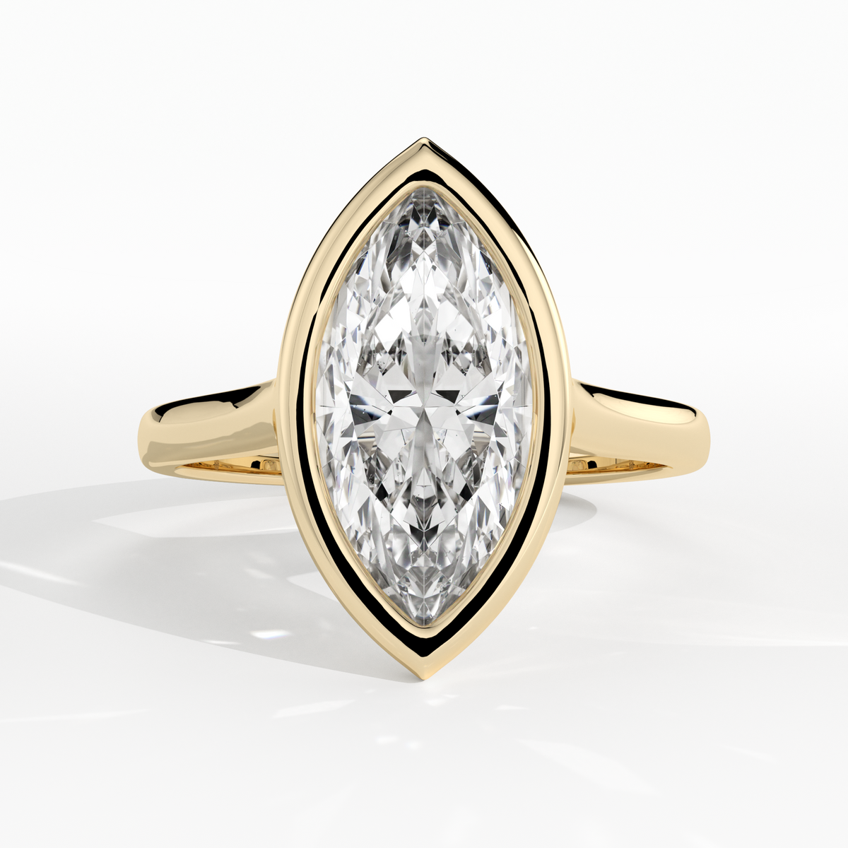New-Bezel Marquise 2ct 18YG