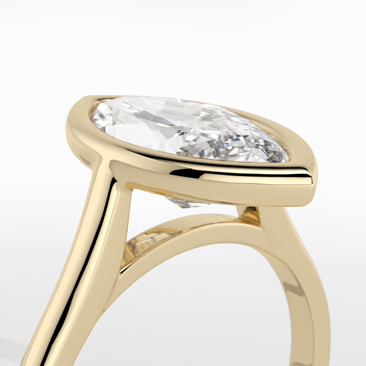 New-Bezel Marquise 2ct 18YG