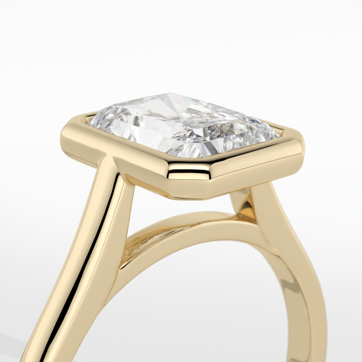 New-Bezel Radiant 2ct 18YG