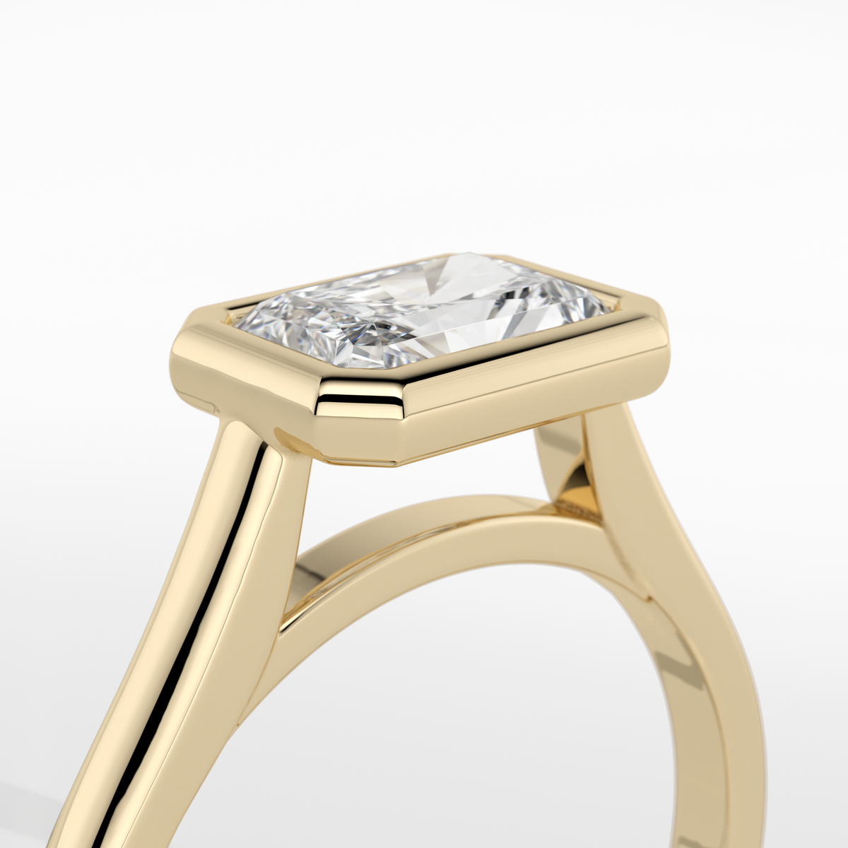 New-Bezel Radiant Landscape 1ct 18YG