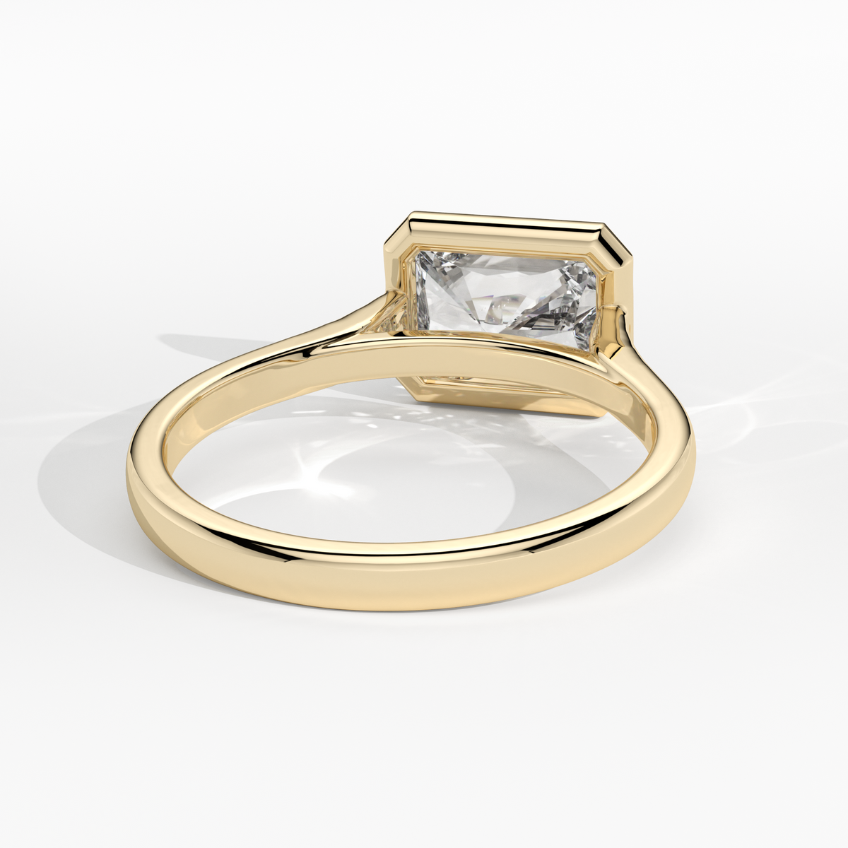 New-Bezel Radiant Landscape 2ct 18YG