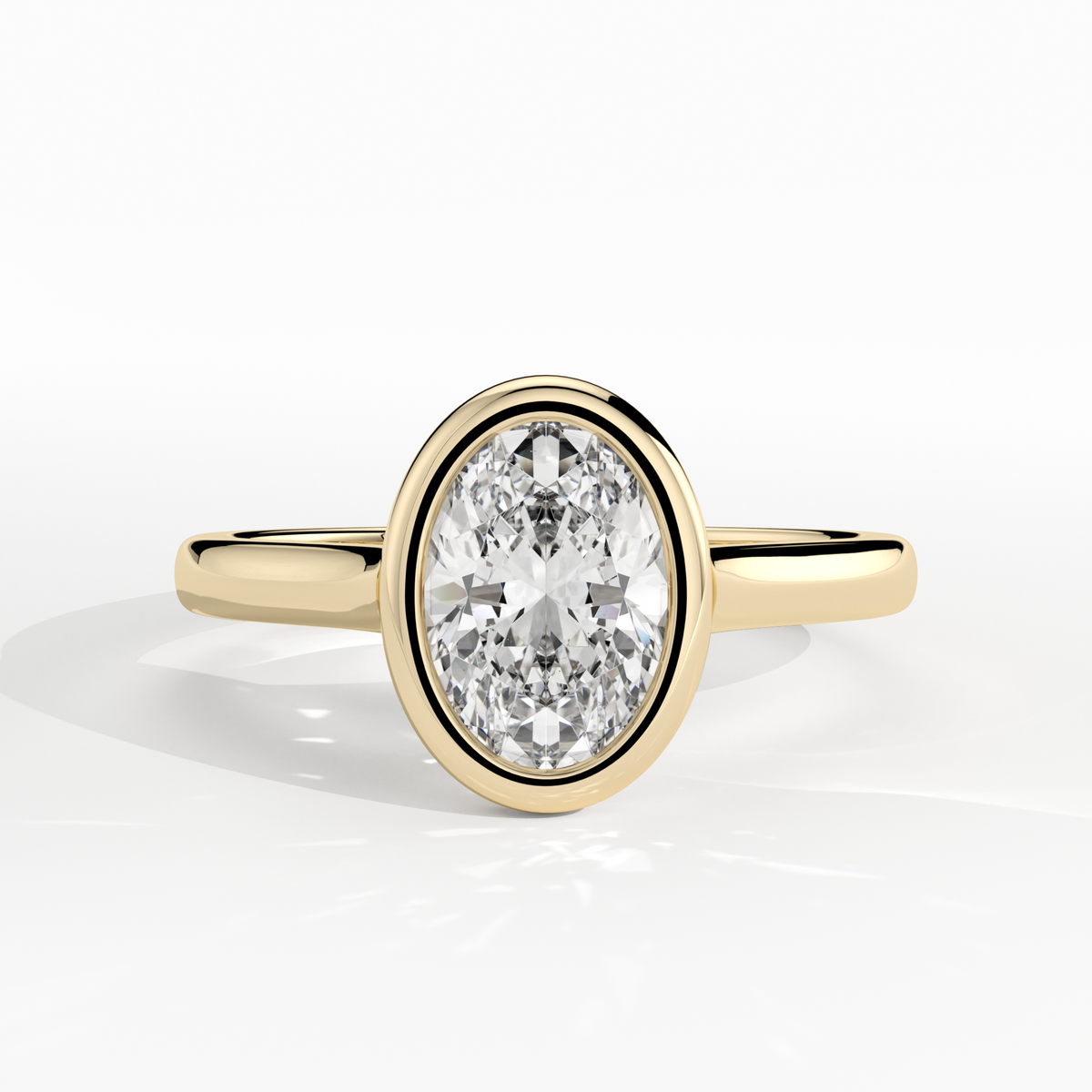 New-Bezel Oval 1ct 18YG