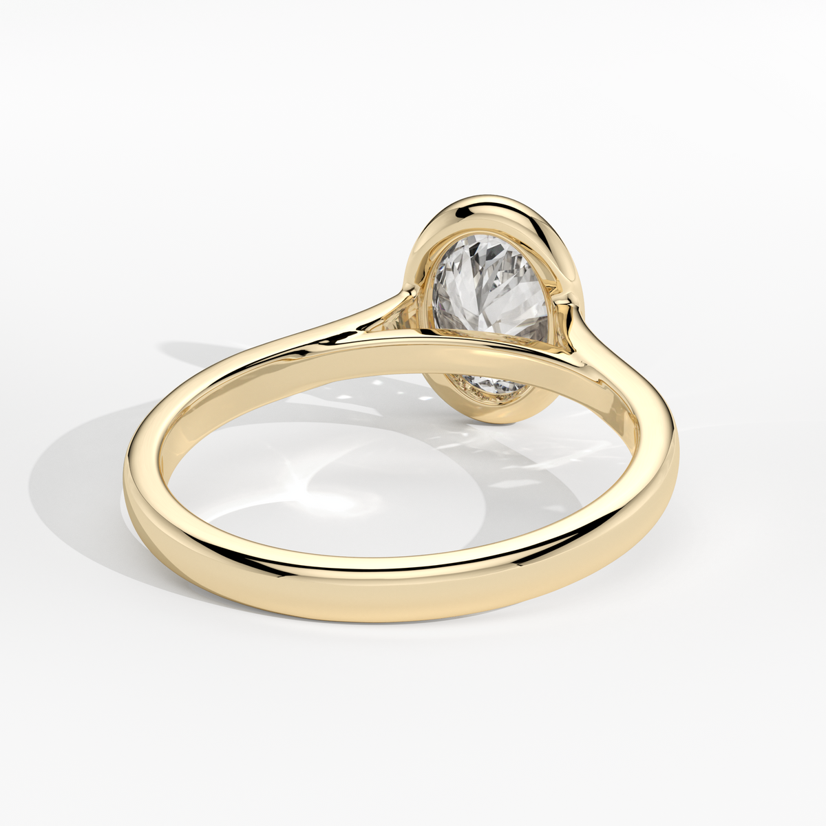 New-Bezel Oval 1ct 18YG