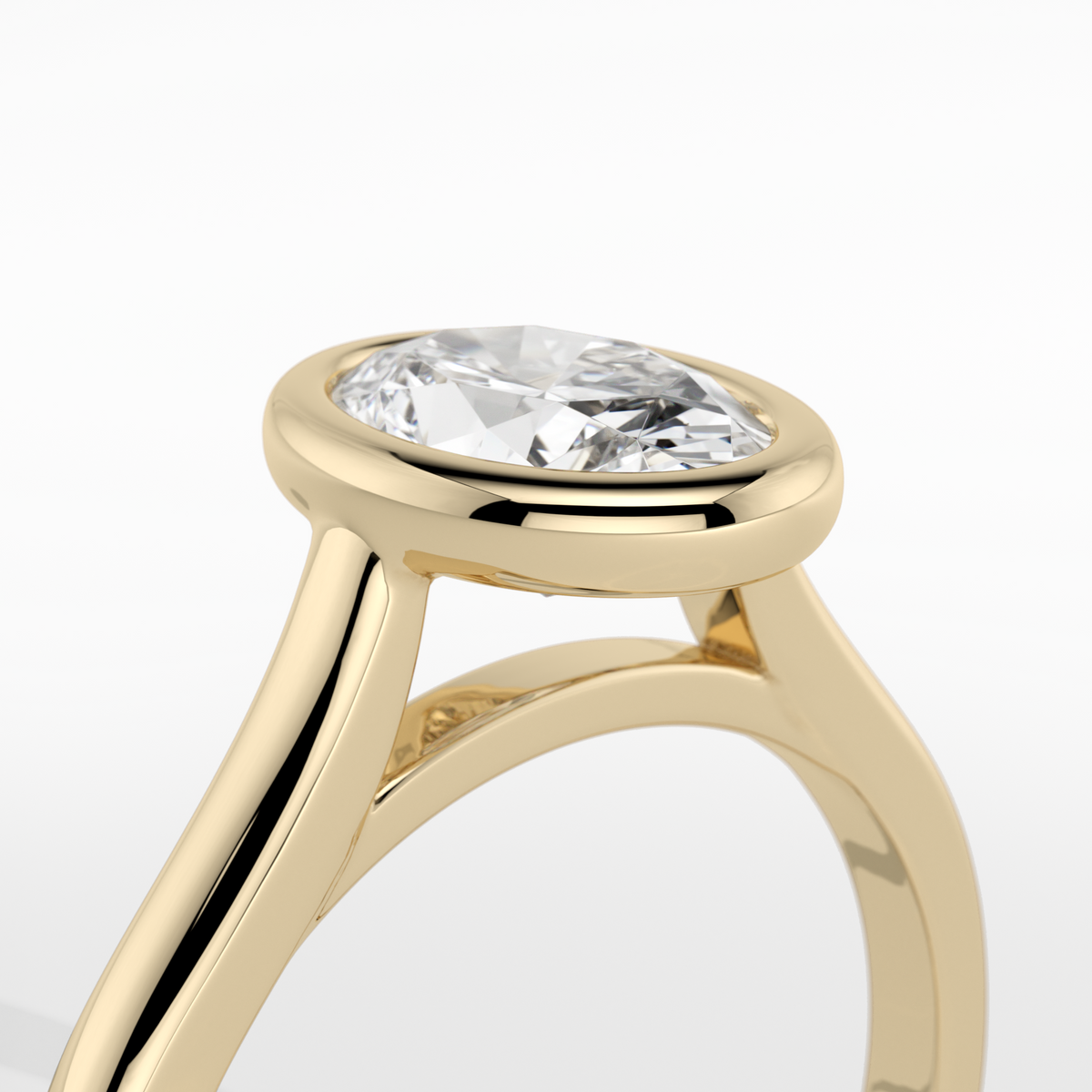 New-Bezel Oval 1ct 18YG