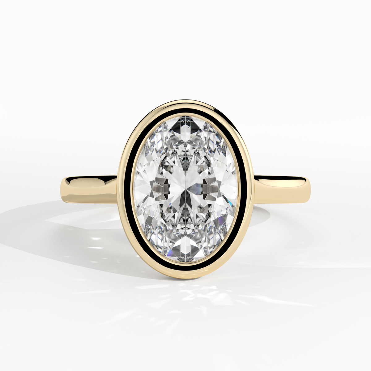 New-Bezel Oval 2ct 18YG