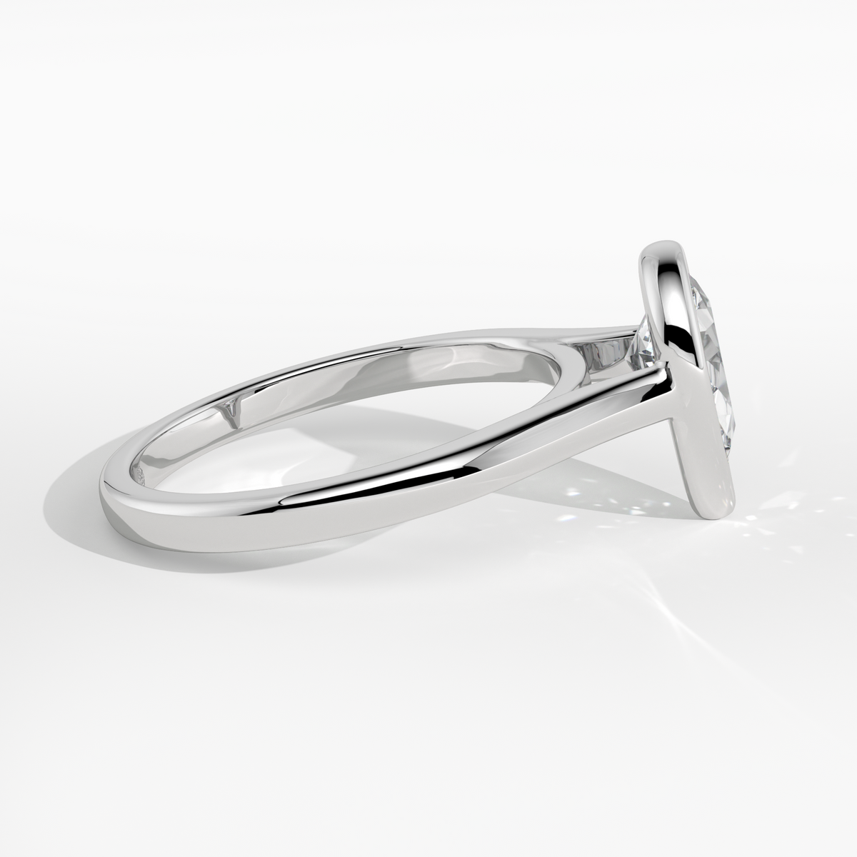 New-Bezel Pear 1ct PL
