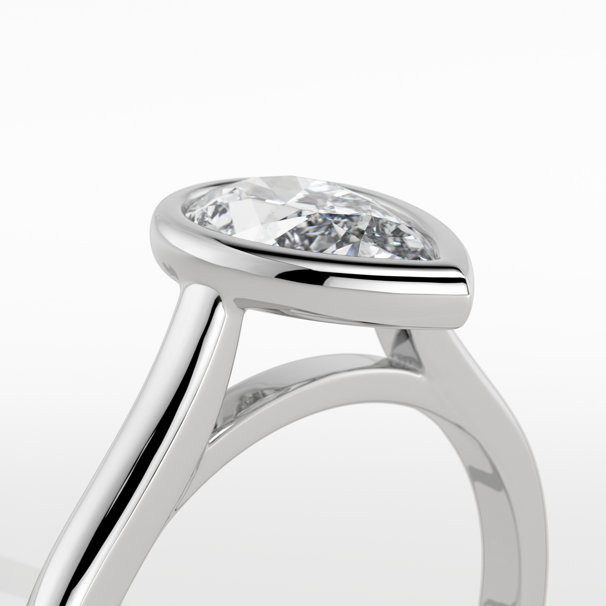 New-Bezel Pear 1ct PL