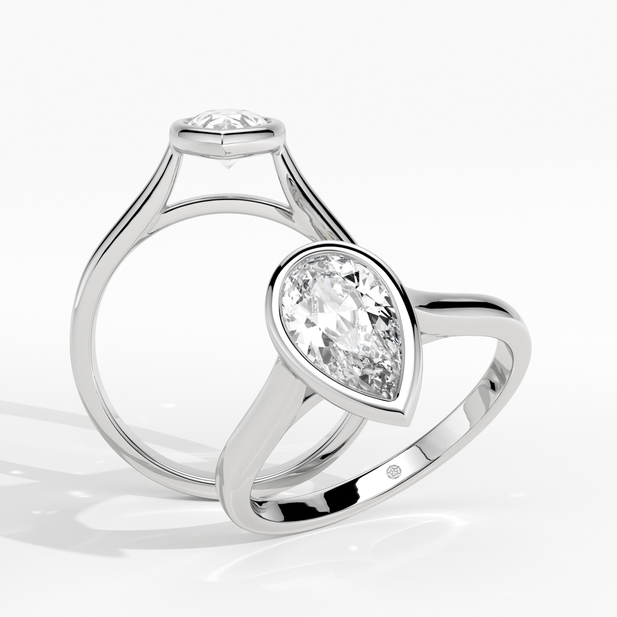 New-Bezel Pear 1ct PL