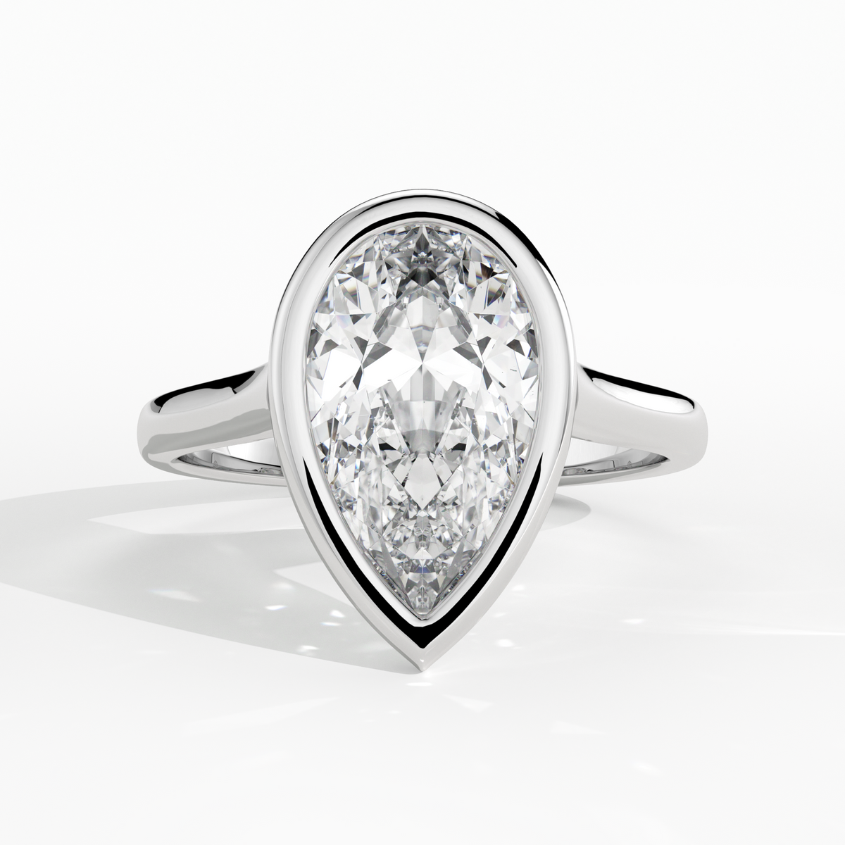 New-Bezel Pear 2ct PL
