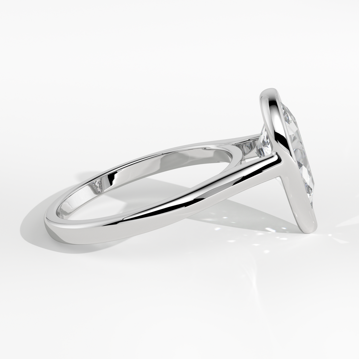 New-Bezel Pear 2ct PL