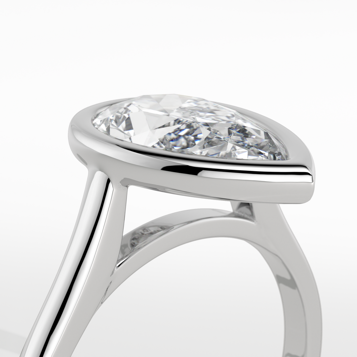 New-Bezel Pear 2ct PL