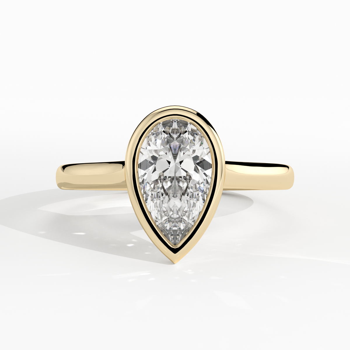 New-Bezel Pear 1ct 18YG