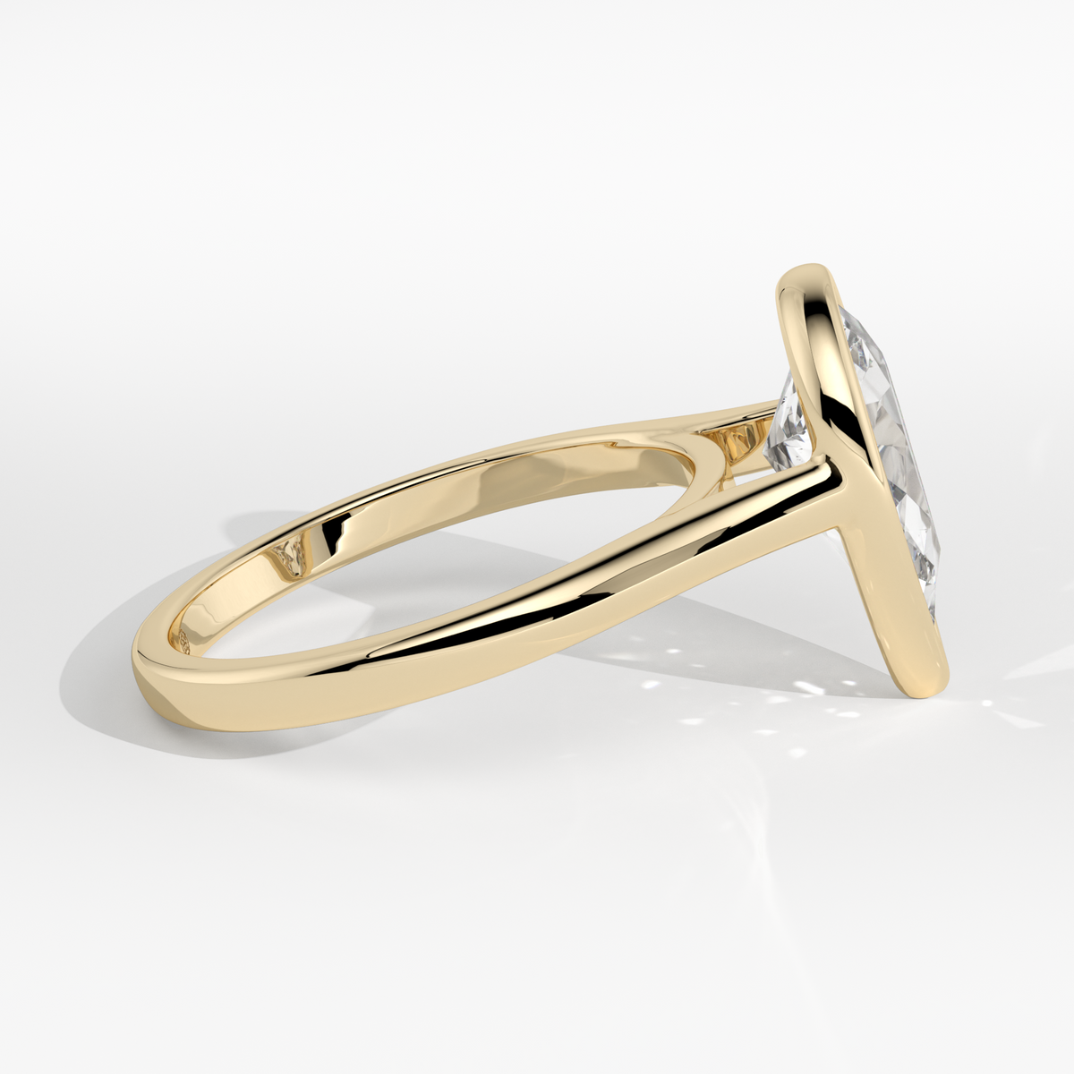 New-Bezel Pear 2ct 18YG
