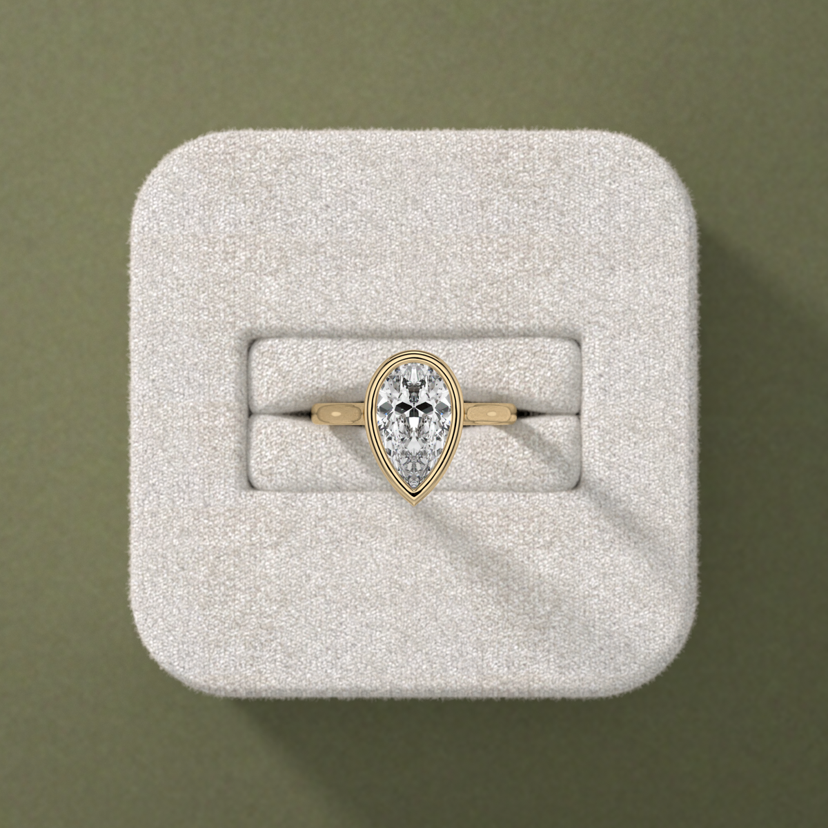 New-Bezel Pear 2ct 18YG
