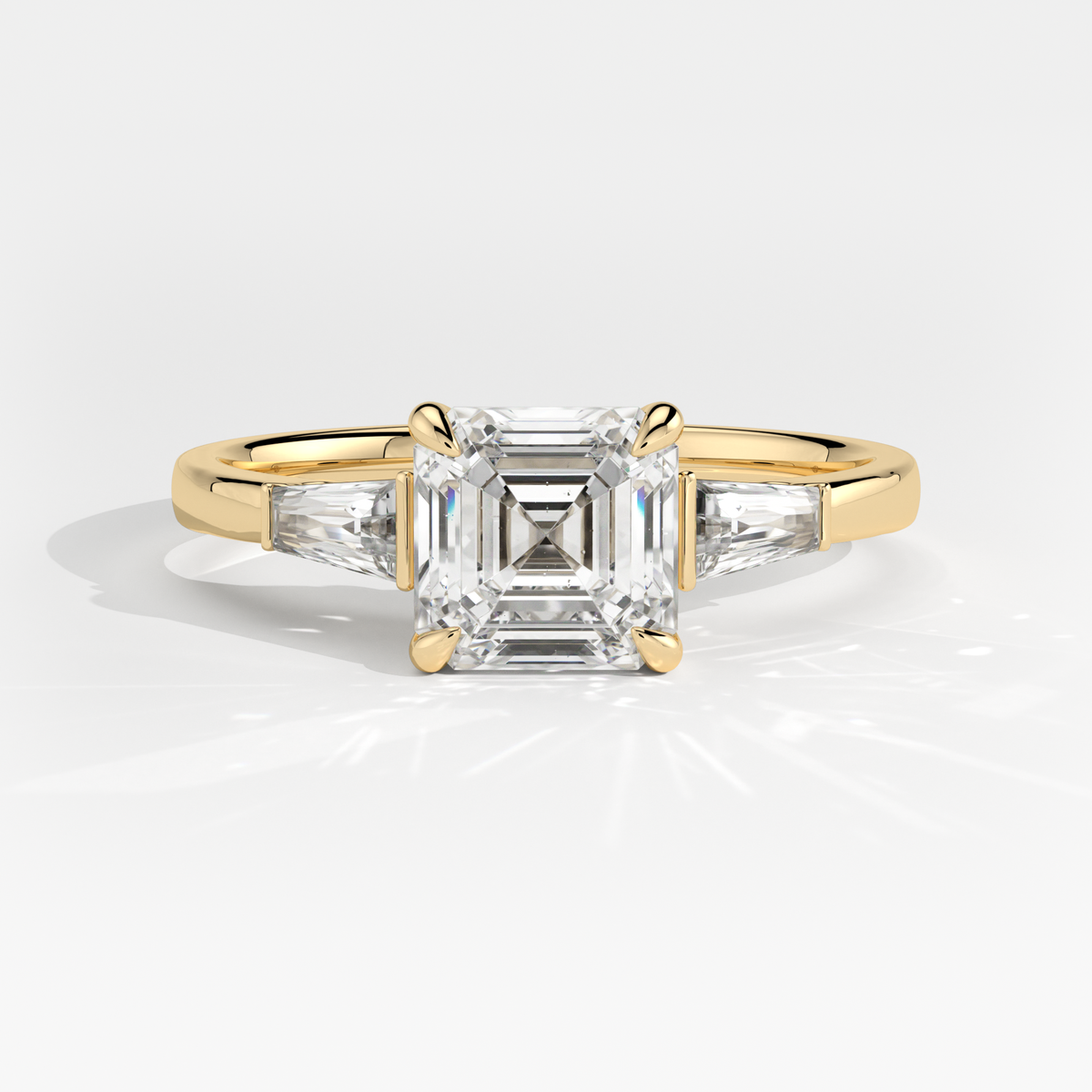 New-Deco №1 Asscher 1ct 18YG