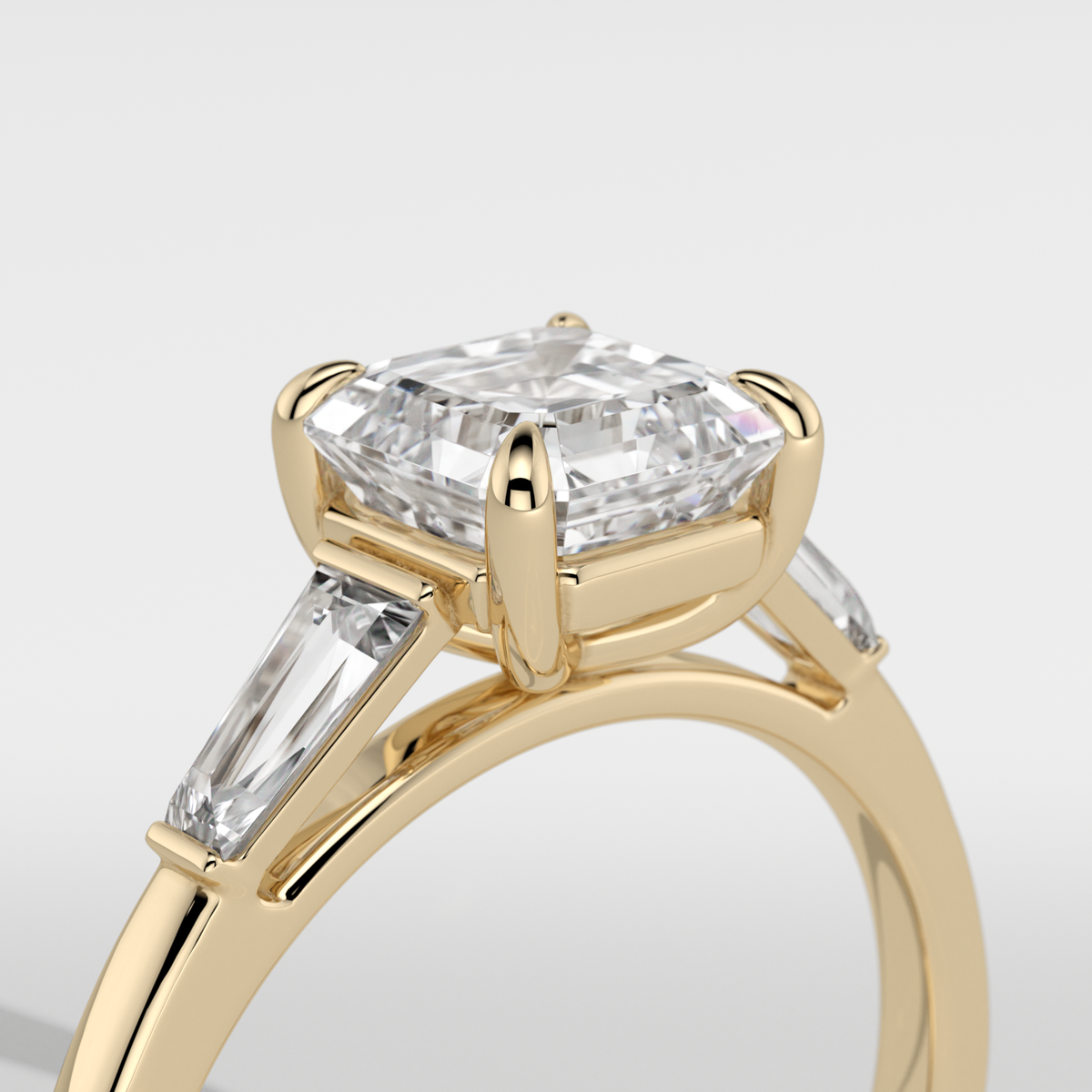 New-Deco №1 Asscher 1ct 18YG