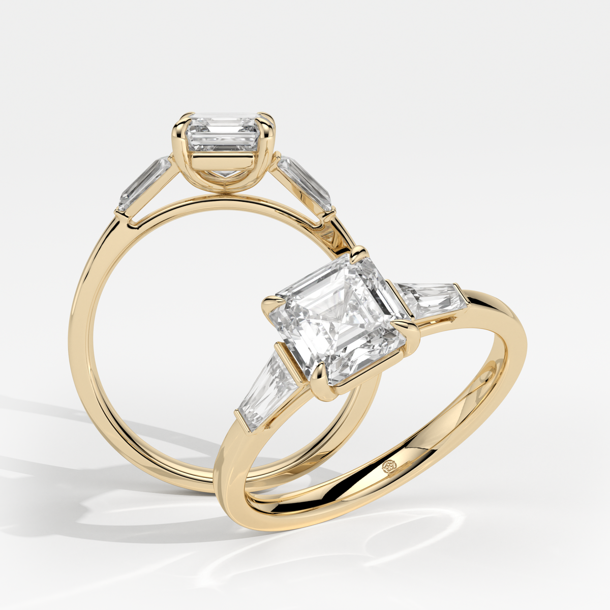 New-Deco №1 Asscher 1ct 18YG